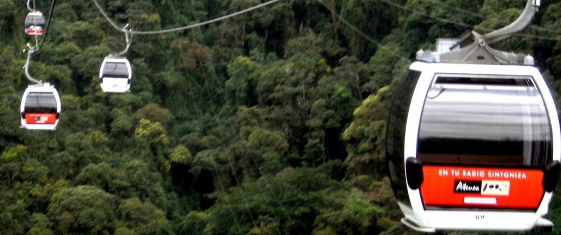 El teleférico de Caracas subiendo al Ávila 